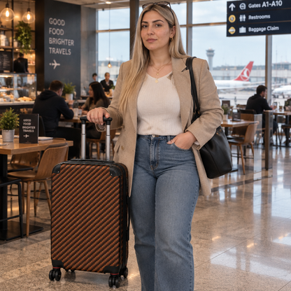 Carbon Fiber Pattern Rolling Suitcase