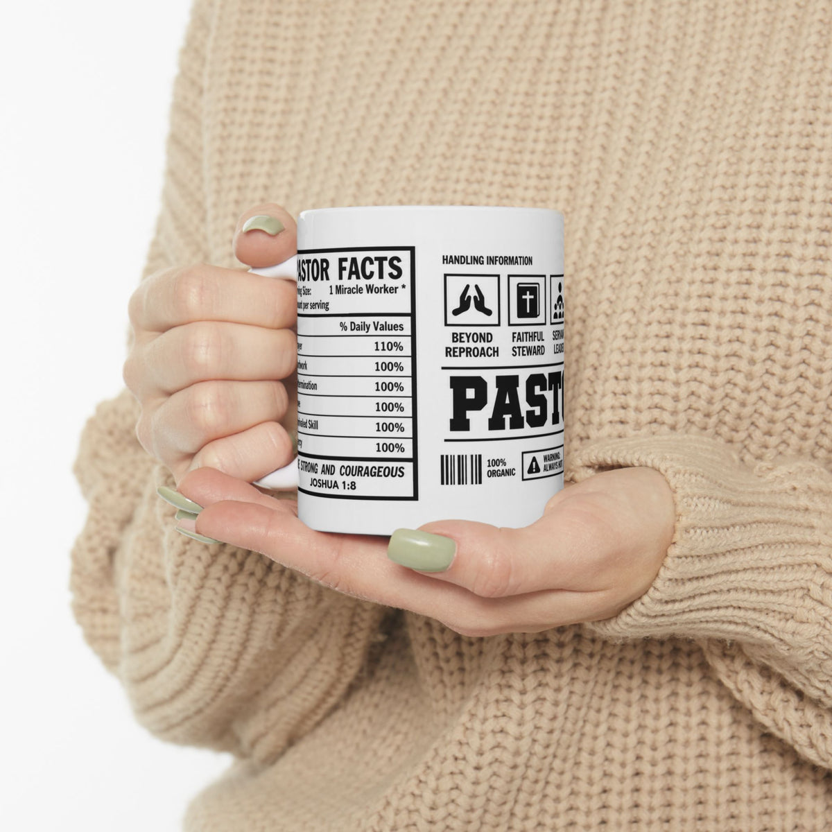 Pastor Warning Label Ceramic Mug
