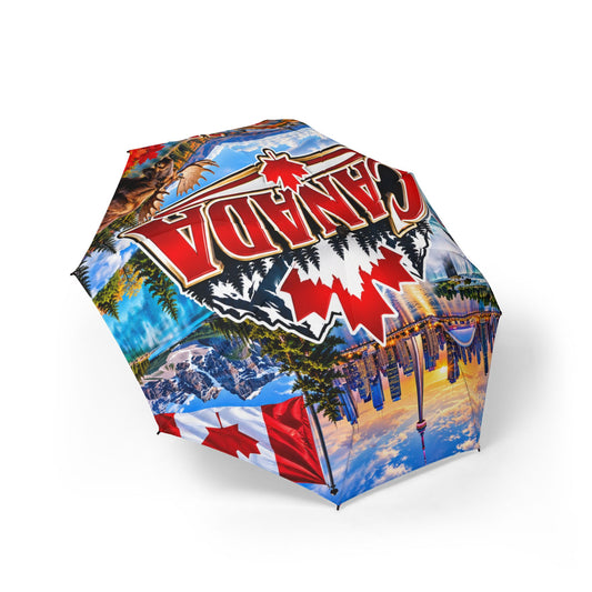 Canada Travel Collage Foldable Umbrella