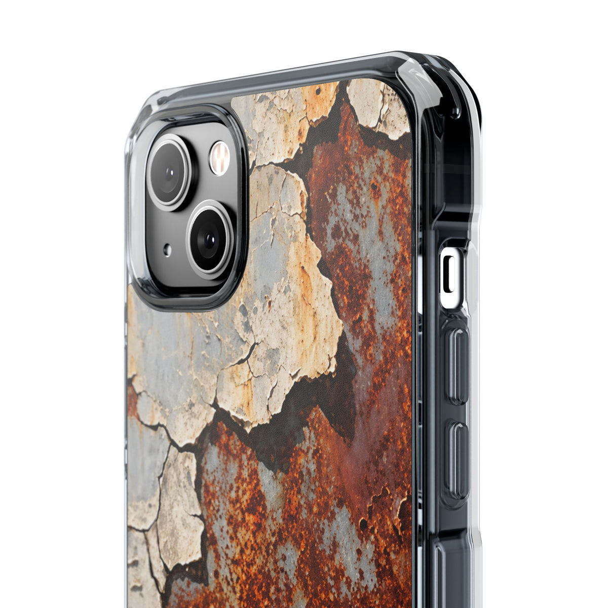Rustic Rust & Cracked Paint | Industrial Texture MagSafe® Impact Case for iPhone 14, 15, 16 & 17
