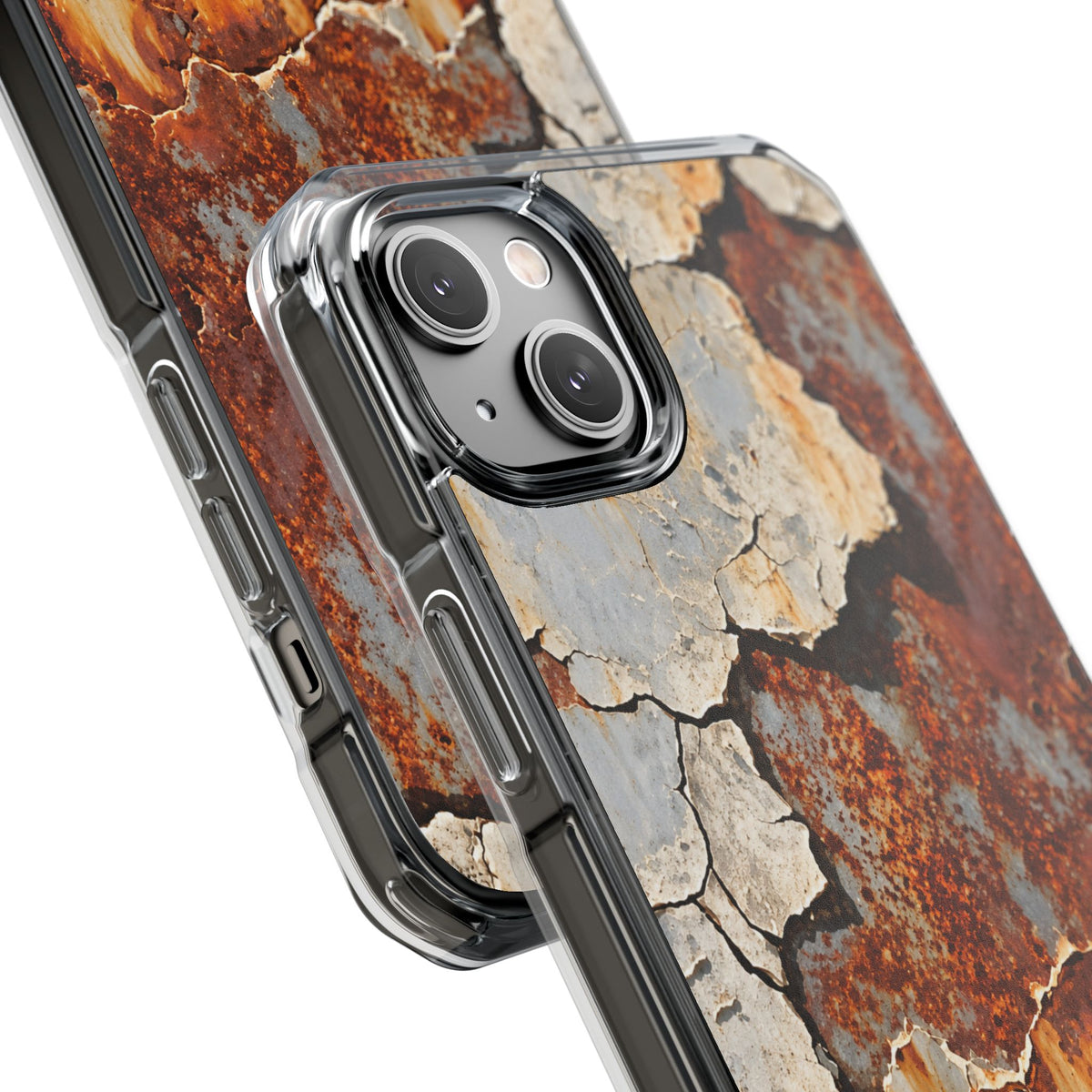 Rustic Rust & Cracked Paint | Industrial Texture MagSafe® Impact Case for iPhone 14, 15, 16 & 17