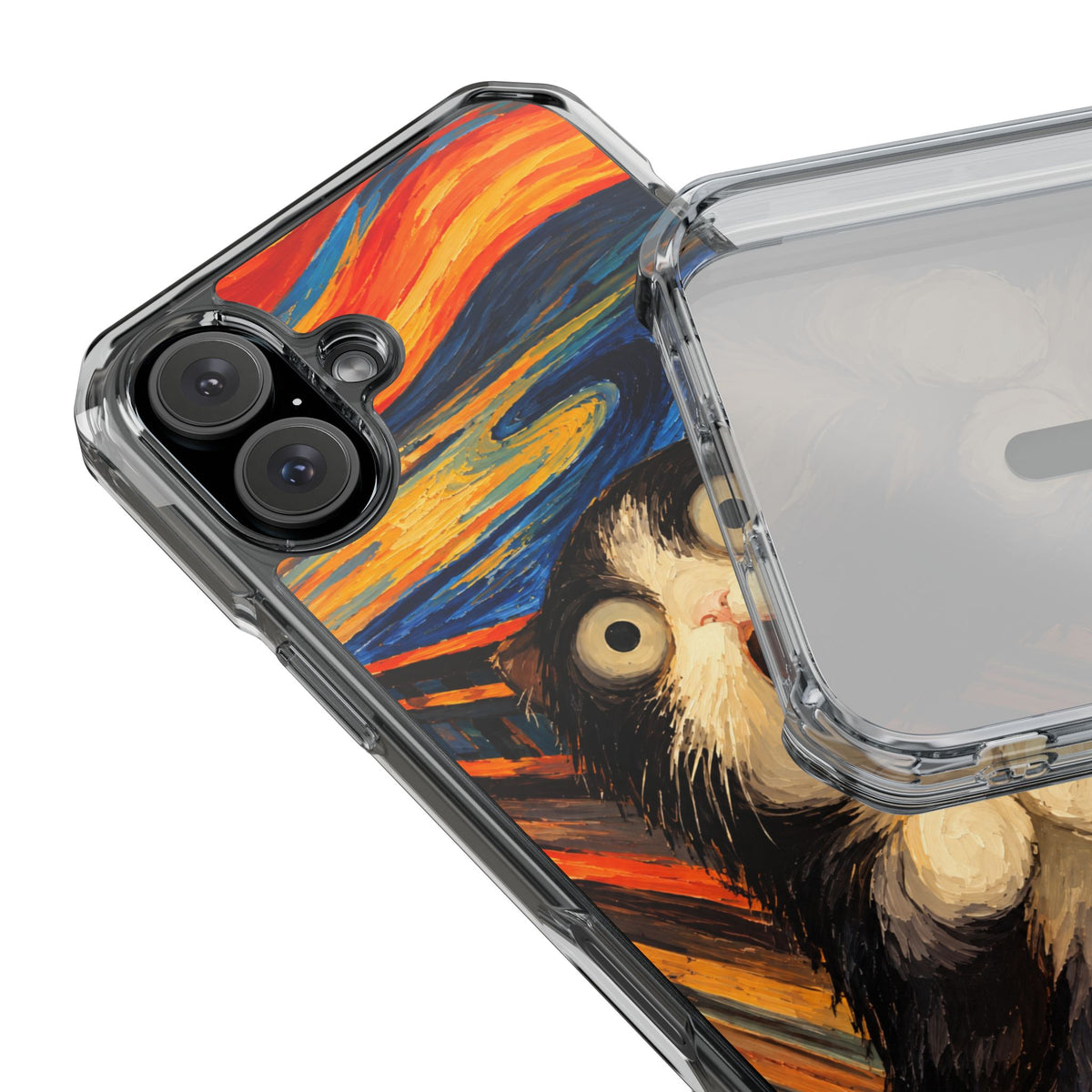 Screaming Cat Sunset | Funny Artistic MagSafe® Impact Case for iPhone 14, 15, 16 & 17
