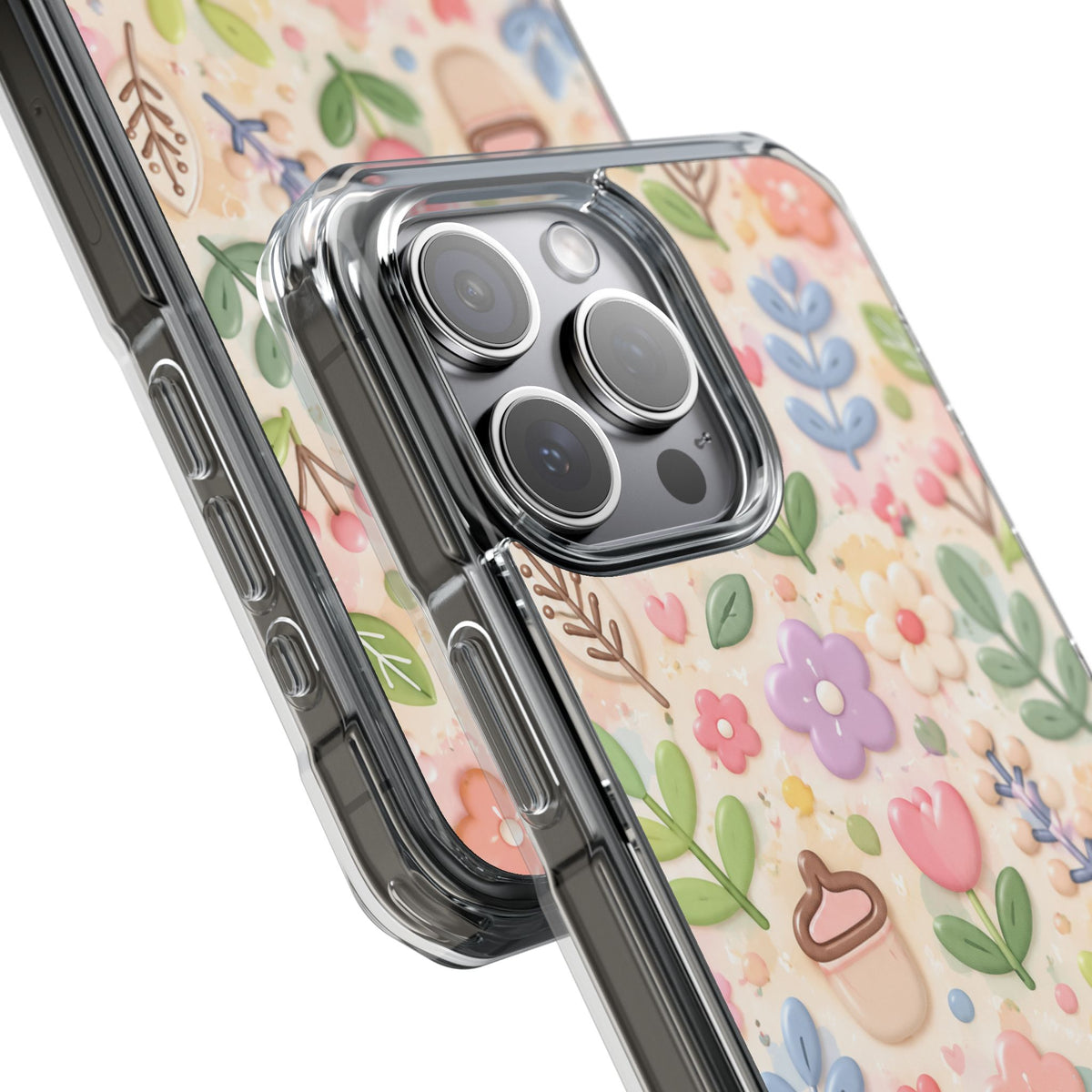 Pastel Garden Bliss | Cute 3D Floral MagSafe® Impact Case for iPhone 14, 15, 16 & 17