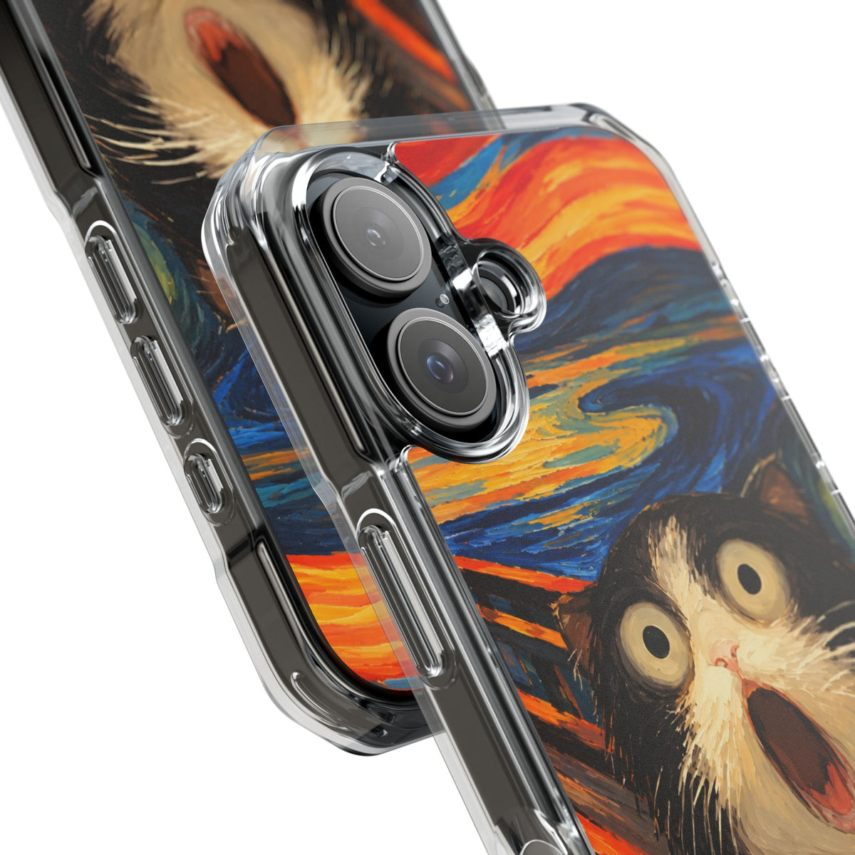 Screaming Cat Sunset | Funny Artistic MagSafe® Impact Case for iPhone 14, 15, 16 & 17