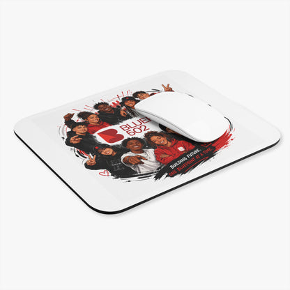 Blueprint 502 Team Photo Rectangle Mouse Pad — 'Building Future, One Blueprint at a Time'