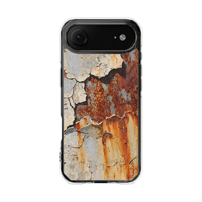 Rustic Rust & Cracked Paint | Industrial Texture MagSafe® Impact Case for iPhone 14, 15, 16 & 17