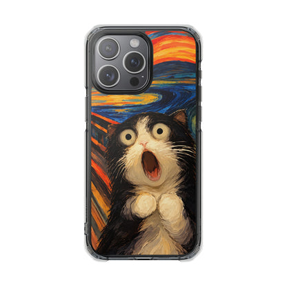Screaming Cat Sunset | Funny Artistic MagSafe® Impact Case for iPhone 14, 15, 16 & 17