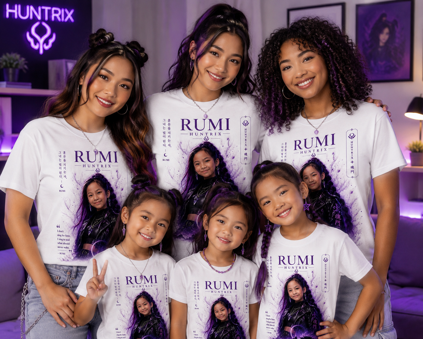 Rumi Huntrix Purple Warrior Graphic Tee