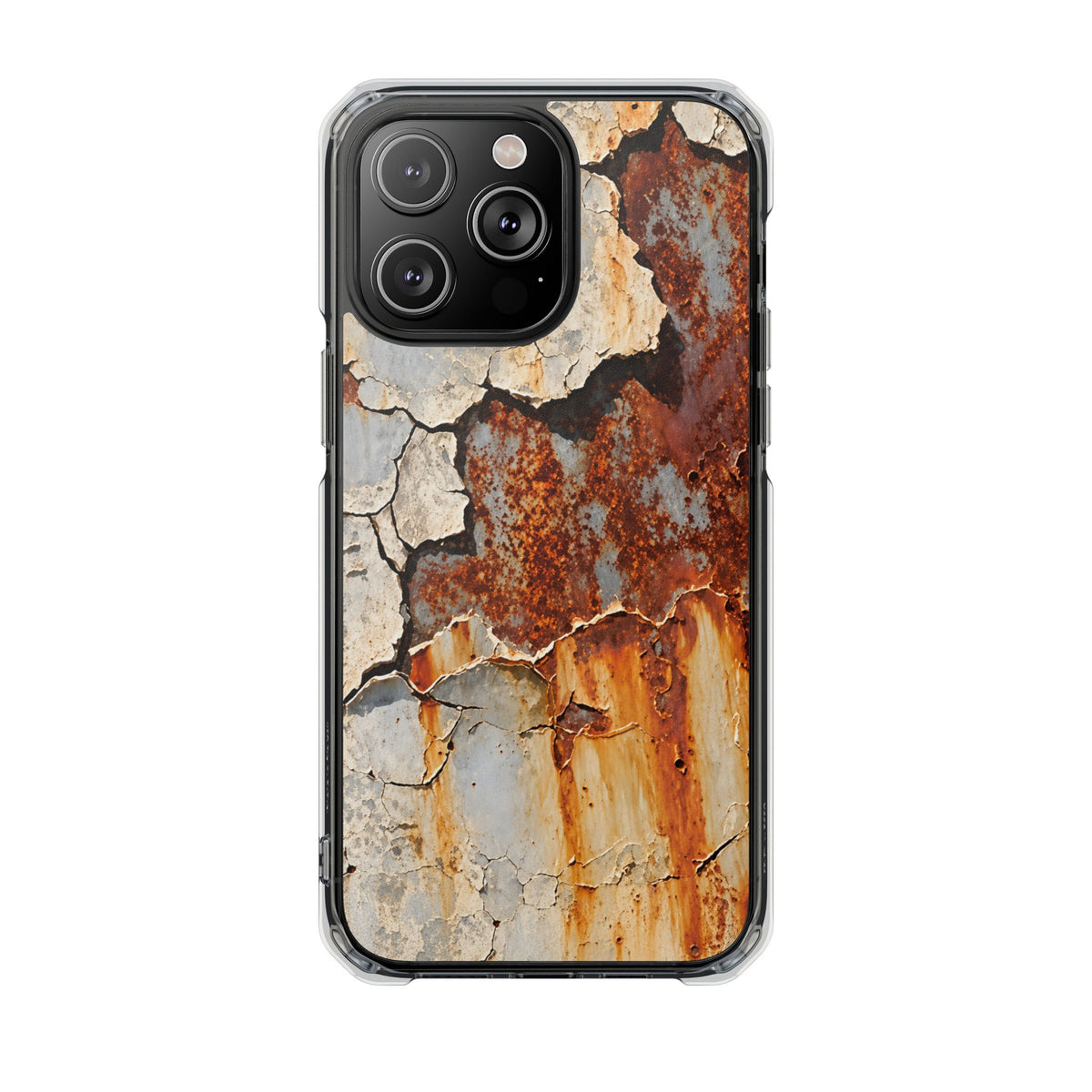 Rustic Rust & Cracked Paint | Industrial Texture MagSafe® Impact Case for iPhone 14, 15, 16 & 17