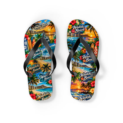 Men’s Waikiki Beach Tropical Flip Flops