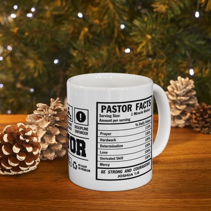 Pastor Warning Label Ceramic Mug