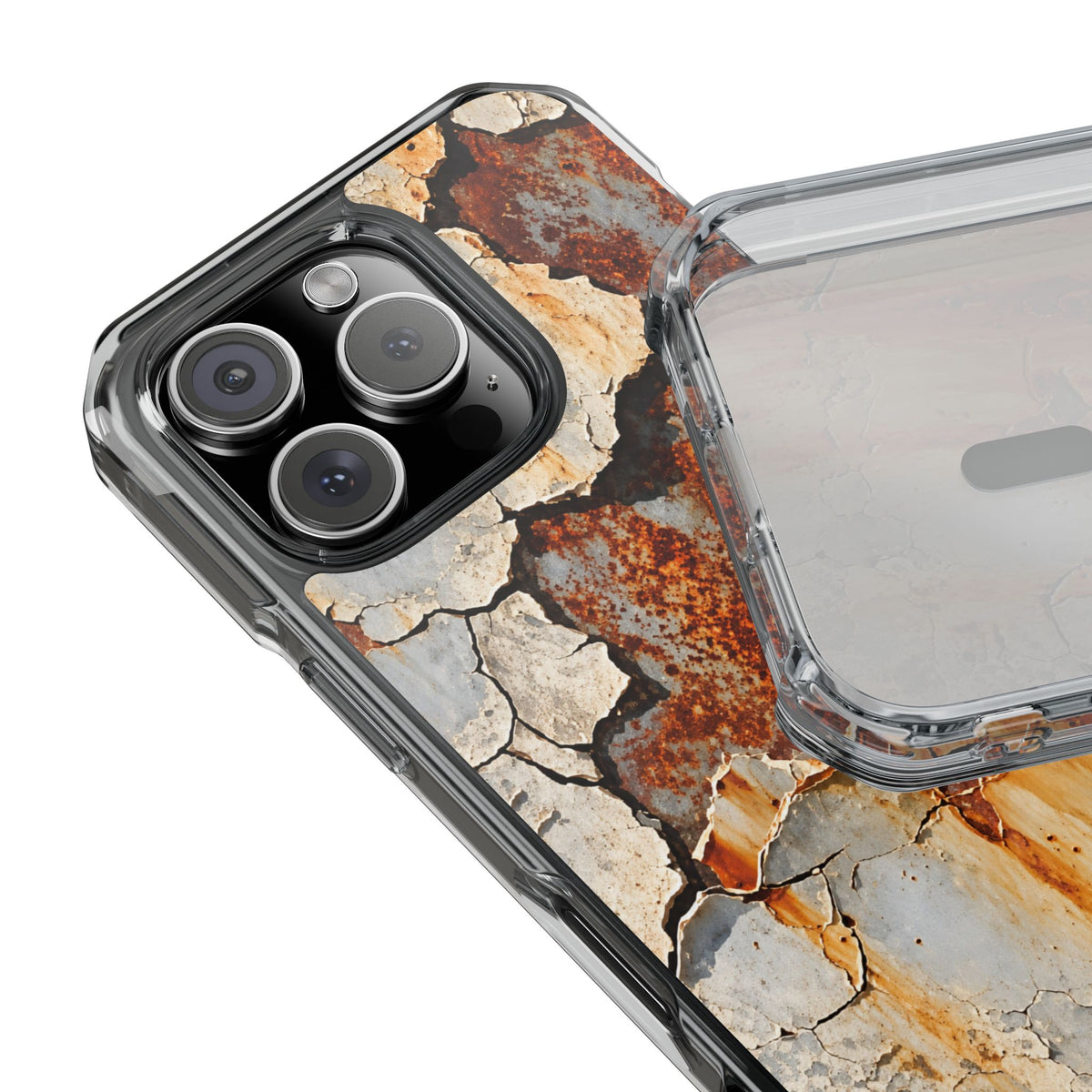 Rustic Rust & Cracked Paint | Industrial Texture MagSafe® Impact Case for iPhone 14, 15, 16 & 17