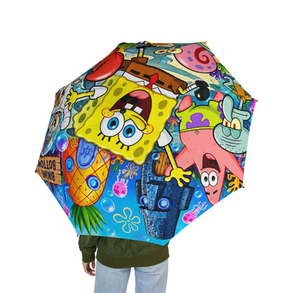 SpongeBob SquarePants Foldable Umbrella — Cartoon Kids Rain Parasol