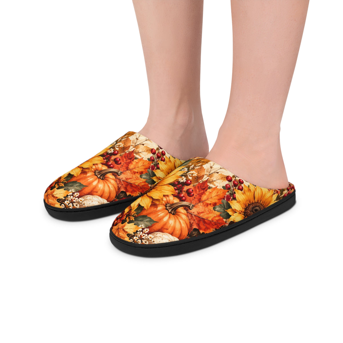 Women's Sunflower Floral Indoor Slippers