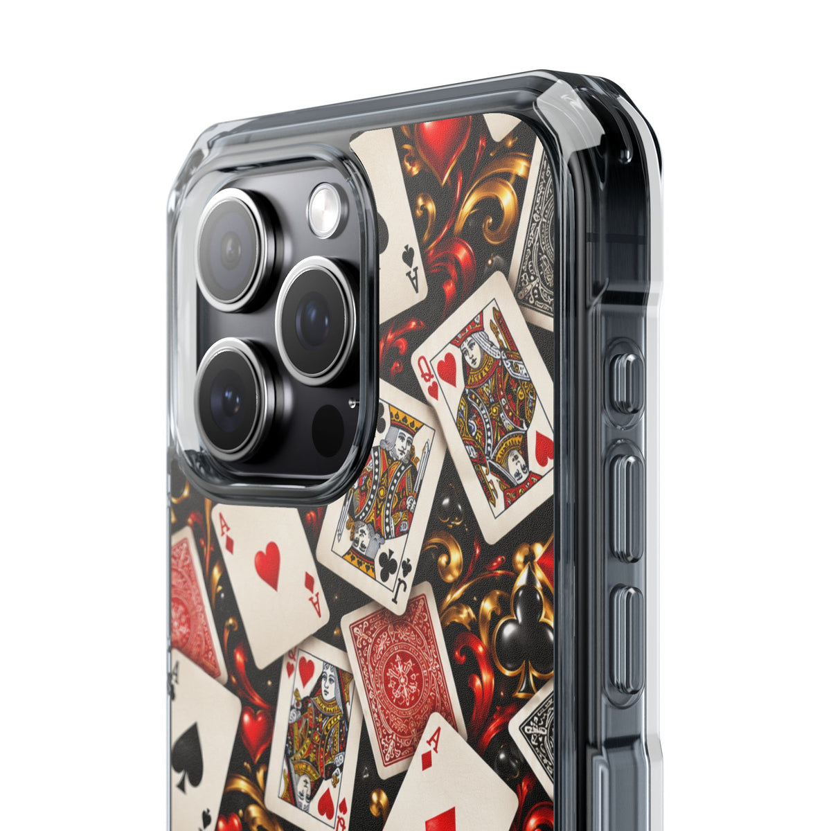 Royal Playing Cards | Red, Black & Gold Casino MagSafe® Impact Case for iPhone 14, 15, 16 & 17 MI MI