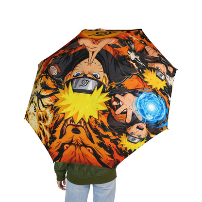 Naruto Anime Foldable Umbrella — Uzumaki Naruto Rasengan & Kurama Design