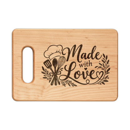 Made with Love Engraved Wooden Cutting Board