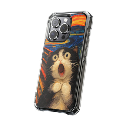 Screaming Cat Sunset | Funny Artistic MagSafe® Impact Case for iPhone 14, 15, 16 & 17