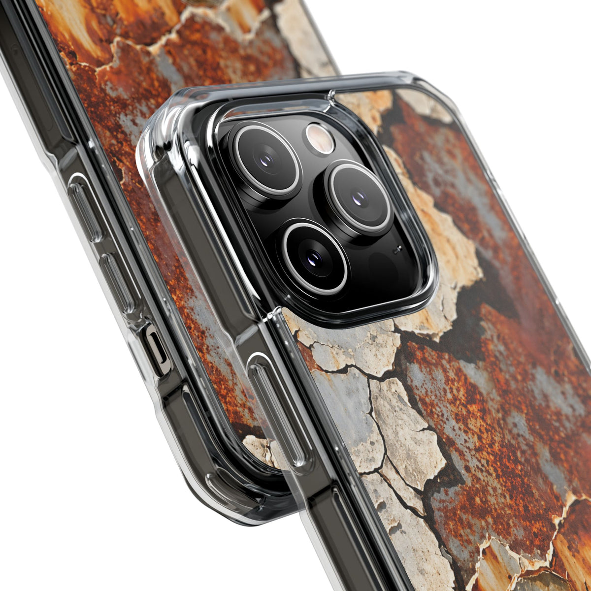 Rustic Rust & Cracked Paint | Industrial Texture MagSafe® Impact Case for iPhone 14, 15, 16 & 17