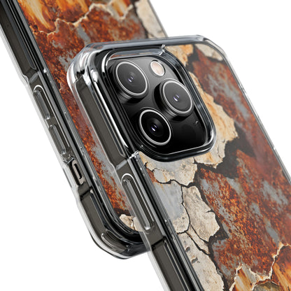Rustic Rust & Cracked Paint | Industrial Texture MagSafe® Impact Case for iPhone 14, 15, 16 & 17