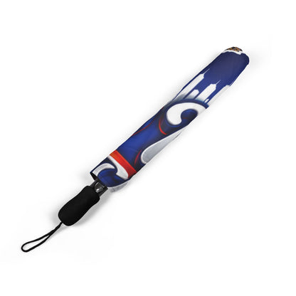 New York City Foldable Umbrella — Semi-Automatic Travel Umbrella with Statue of Liberty Design