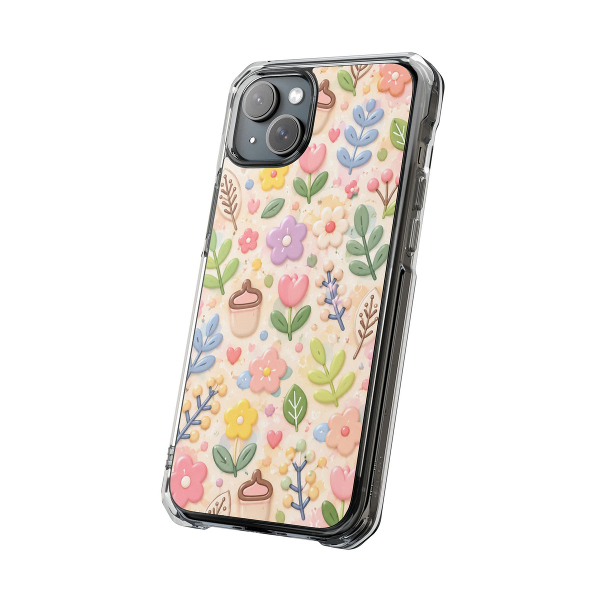 Pastel Garden Bliss | Cute 3D Floral MagSafe® Impact Case for iPhone 14, 15, 16 & 17