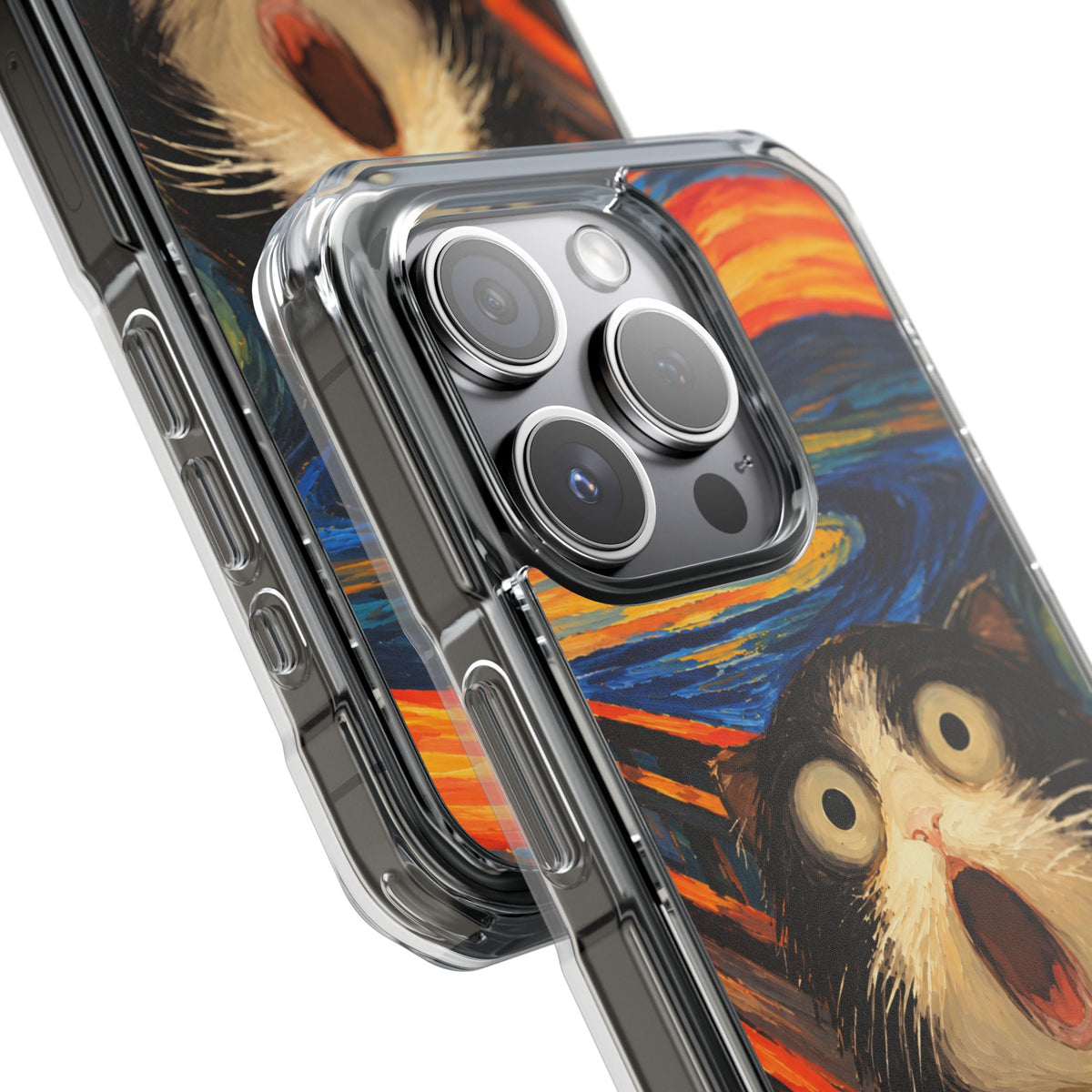 Screaming Cat Sunset | Funny Artistic MagSafe® Impact Case for iPhone 14, 15, 16 & 17