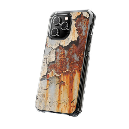 Rustic Rust & Cracked Paint | Industrial Texture MagSafe® Impact Case for iPhone 14, 15, 16 & 17