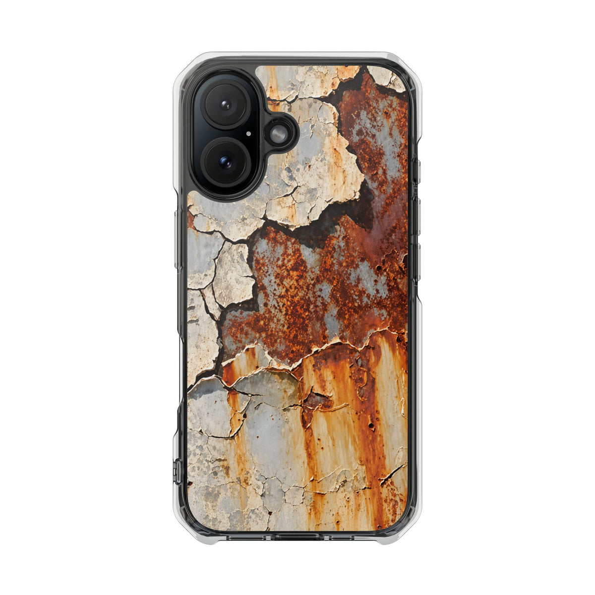 Rustic Rust & Cracked Paint | Industrial Texture MagSafe® Impact Case for iPhone 14, 15, 16 & 17