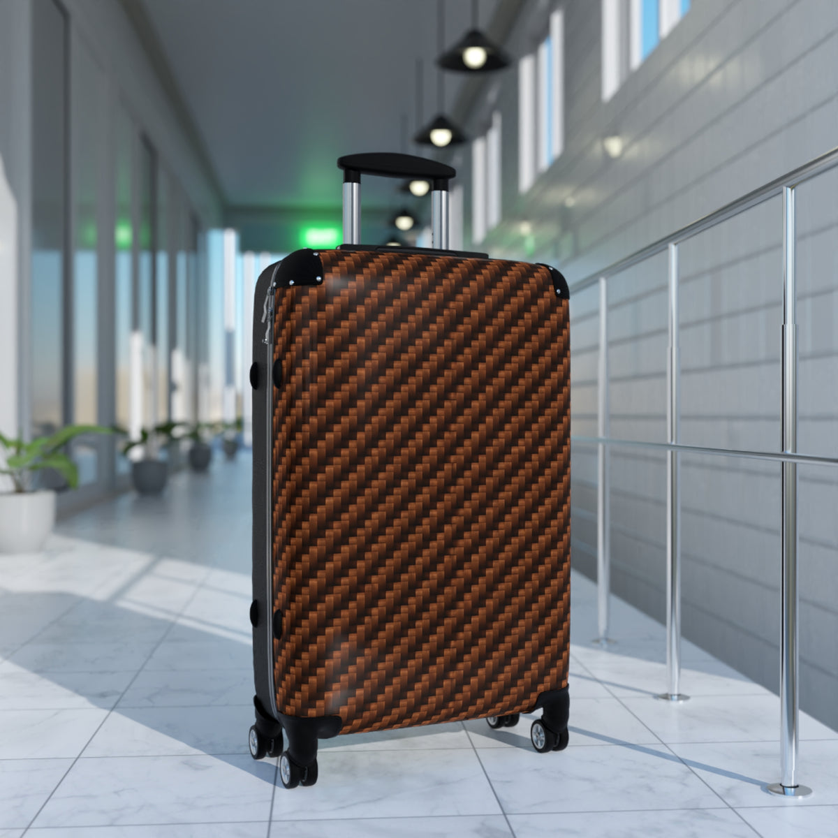 Carbon Fiber Pattern Rolling Suitcase