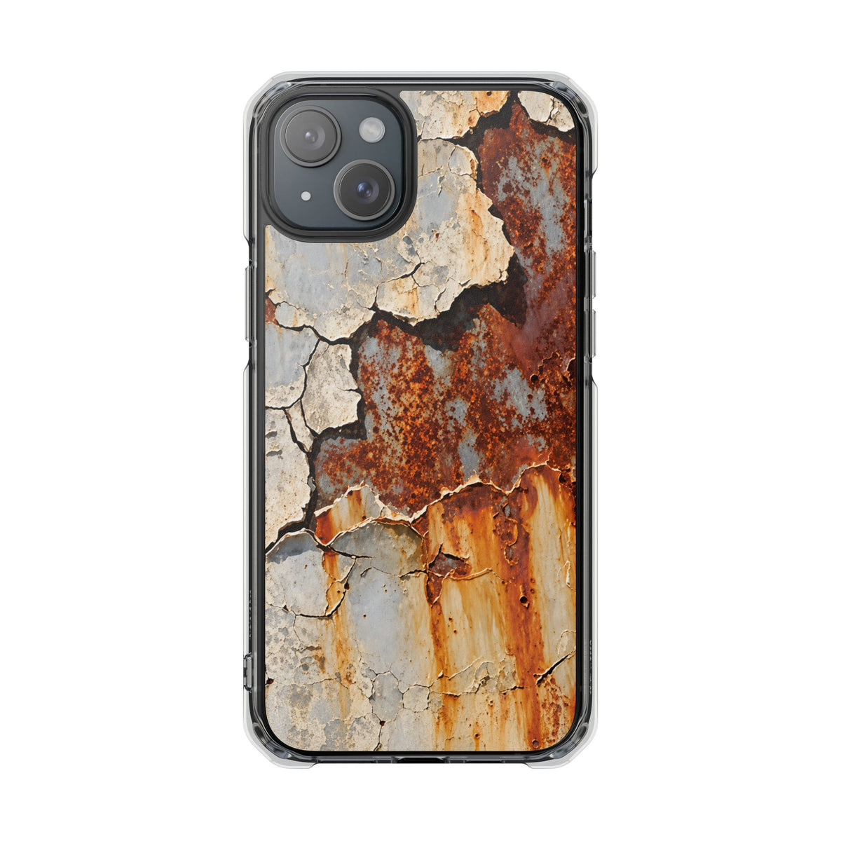 Rustic Rust & Cracked Paint | Industrial Texture MagSafe® Impact Case for iPhone 14, 15, 16 & 17