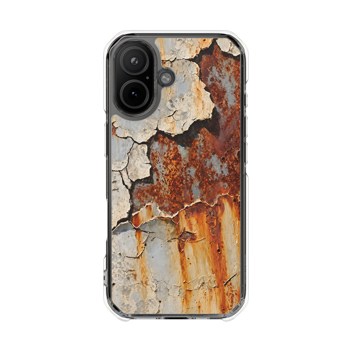 Rustic Rust & Cracked Paint | Industrial Texture MagSafe® Impact Case for iPhone 14, 15, 16 & 17