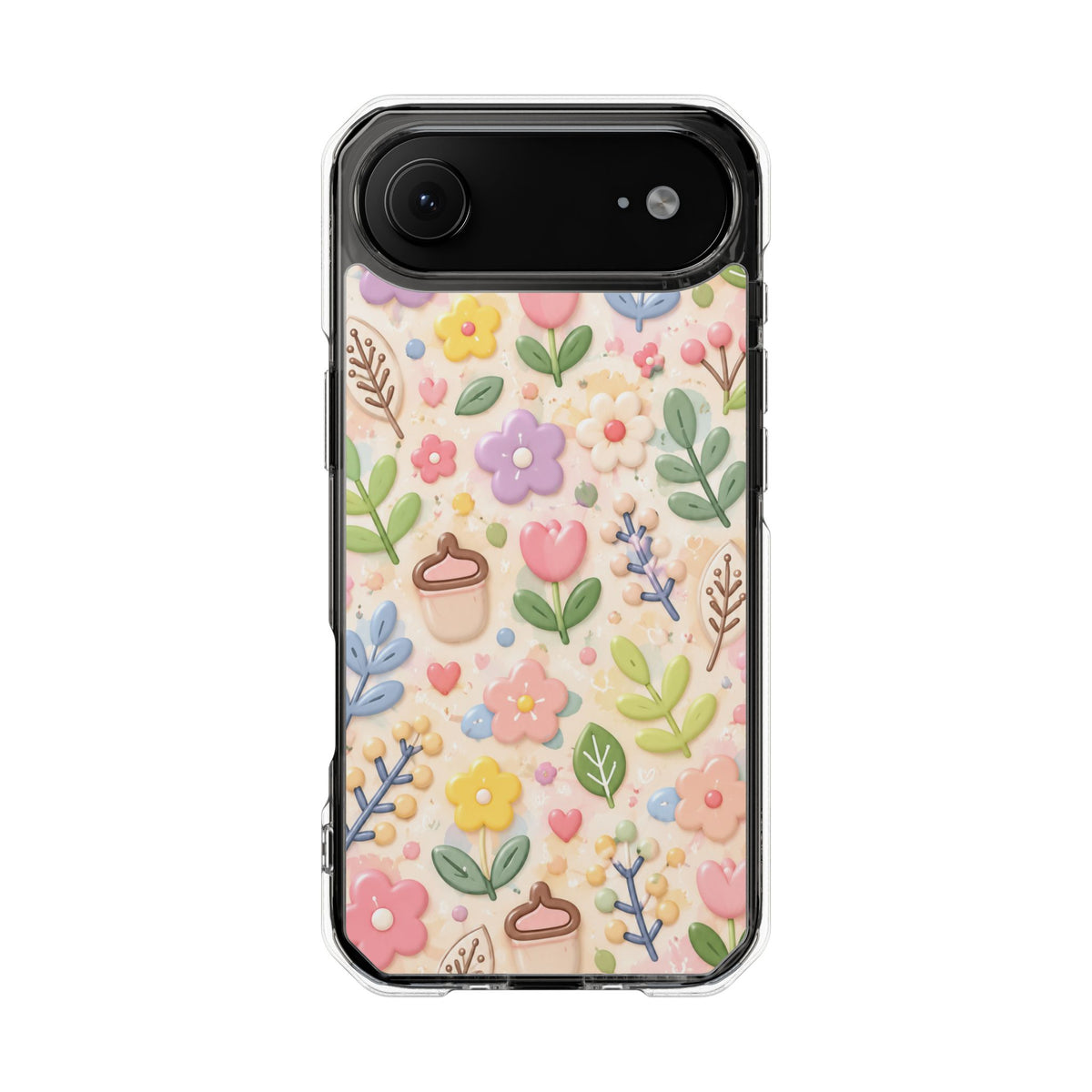 Pastel Garden Bliss | Cute 3D Floral MagSafe® Impact Case for iPhone 14, 15, 16 & 17