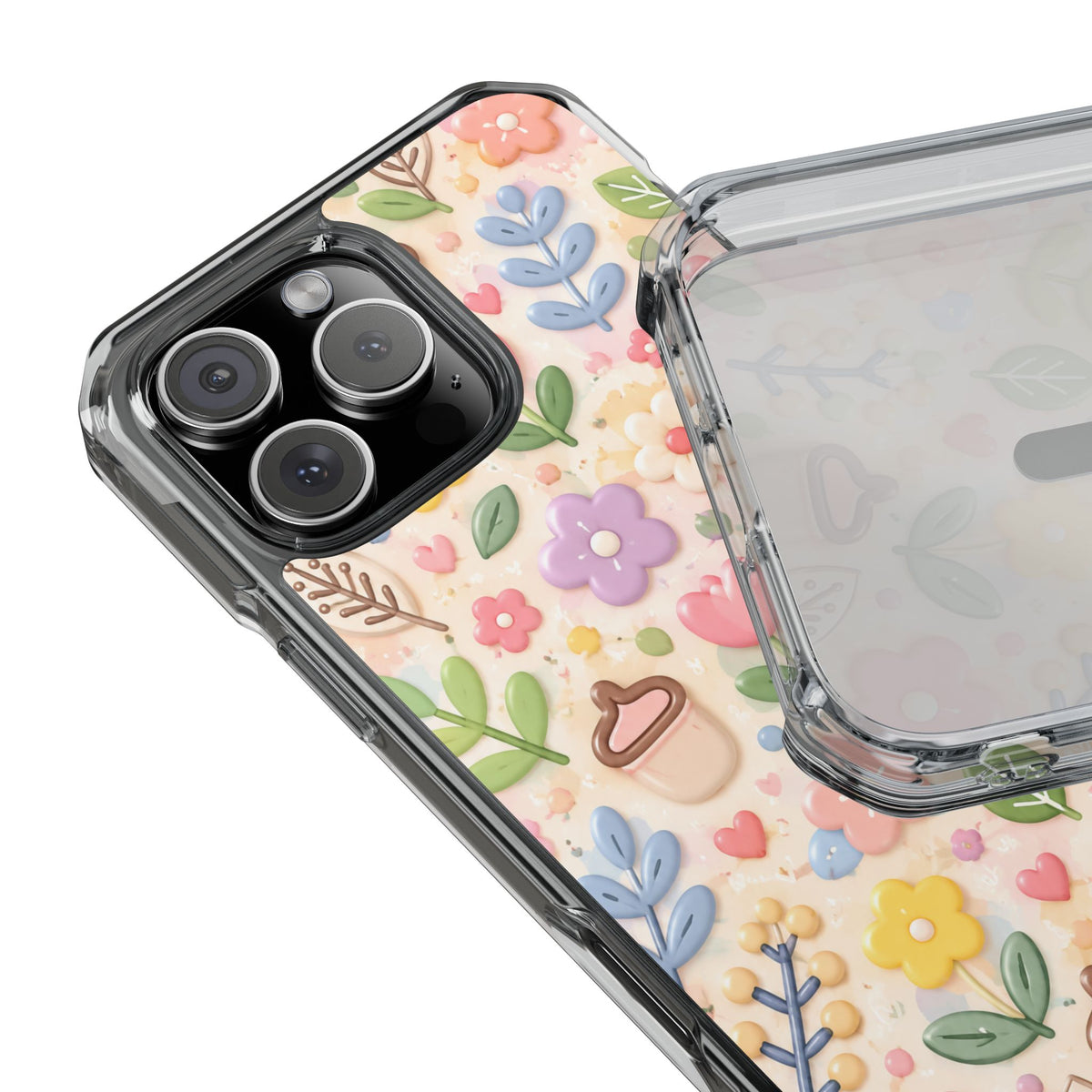 Pastel Garden Bliss | Cute 3D Floral MagSafe® Impact Case for iPhone 14, 15, 16 & 17