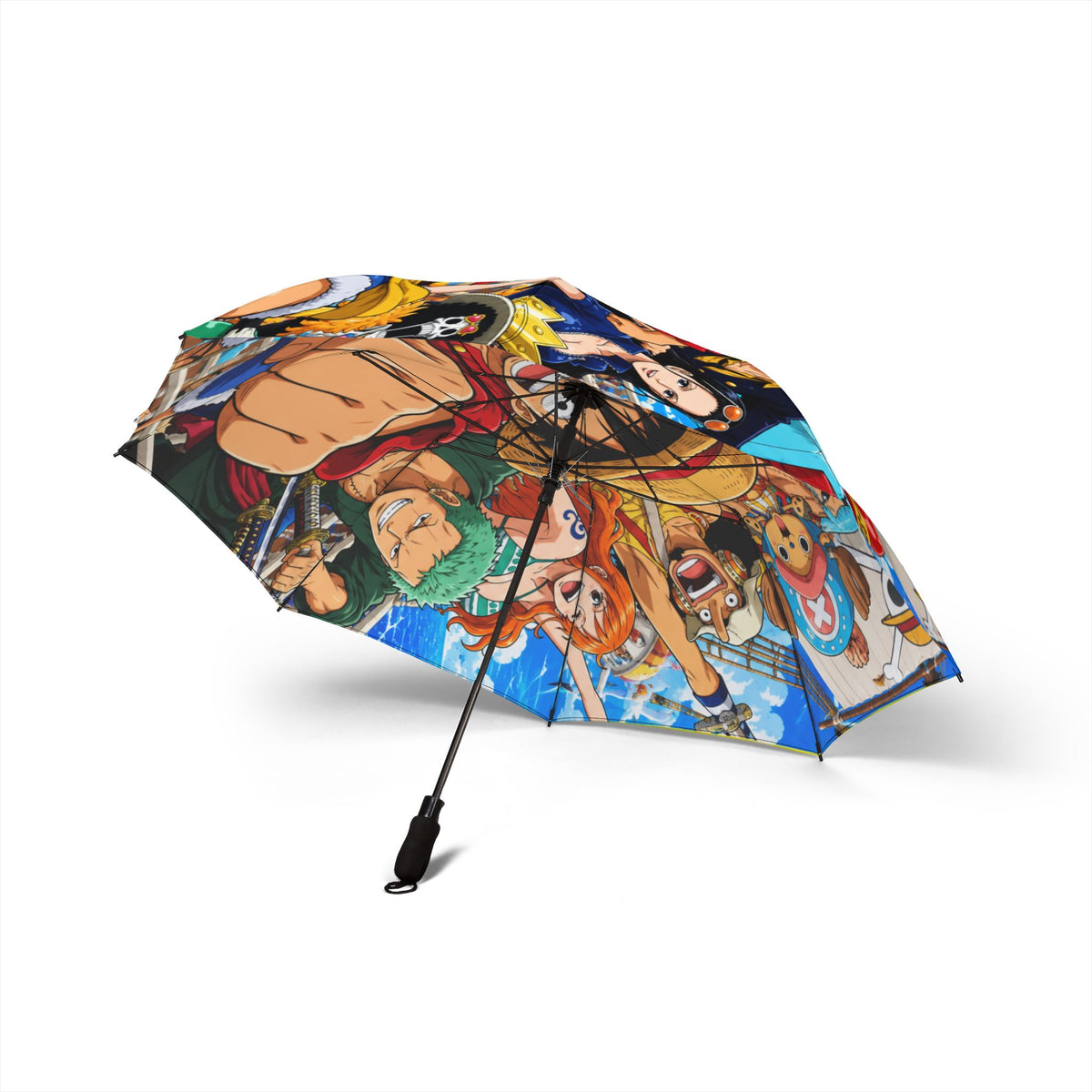 One Piece Crew Foldable Umbrella — Luffy & Straw Hat Pirates Anime Print