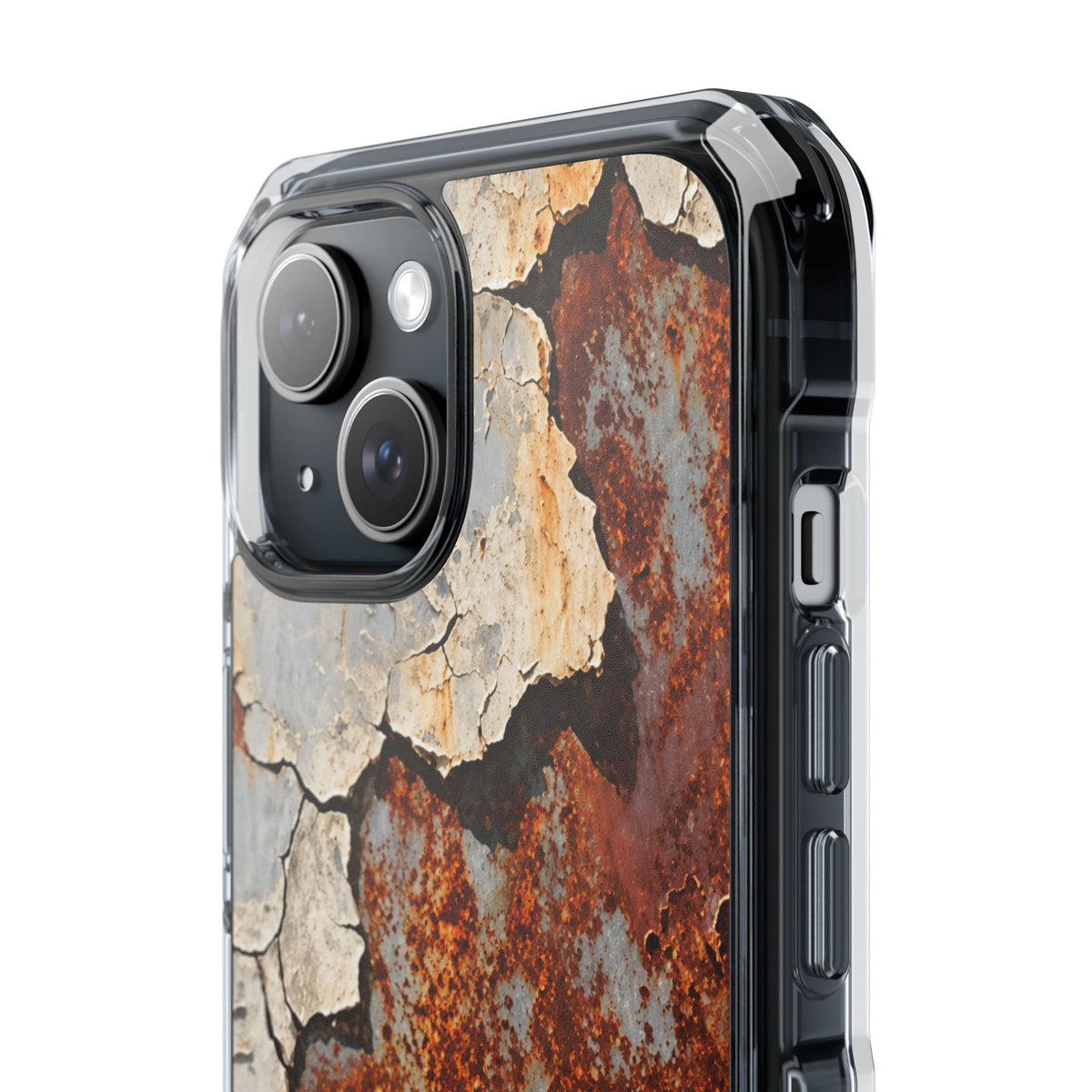 Rustic Rust & Cracked Paint | Industrial Texture MagSafe® Impact Case for iPhone 14, 15, 16 & 17