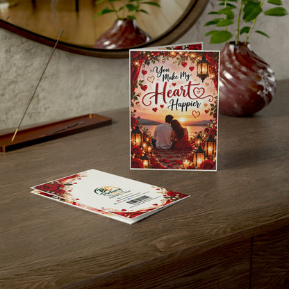 You Make My Heart Happier Romantic Love Greeting Card