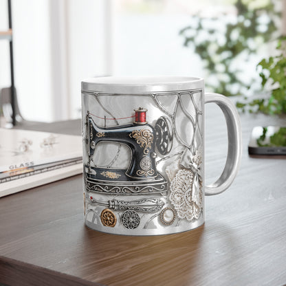 Sewing and Quilting Supplies Metallic Mug