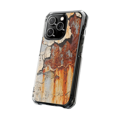 Rustic Rust & Cracked Paint | Industrial Texture MagSafe® Impact Case for iPhone 14, 15, 16 & 17