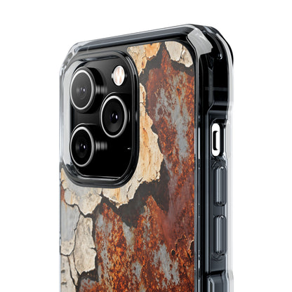 Rustic Rust & Cracked Paint | Industrial Texture MagSafe® Impact Case for iPhone 14, 15, 16 & 17