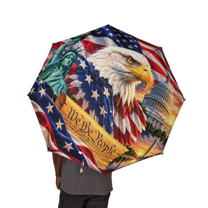 Patriotic Eagle & Statue of Liberty Foldable Umbrella