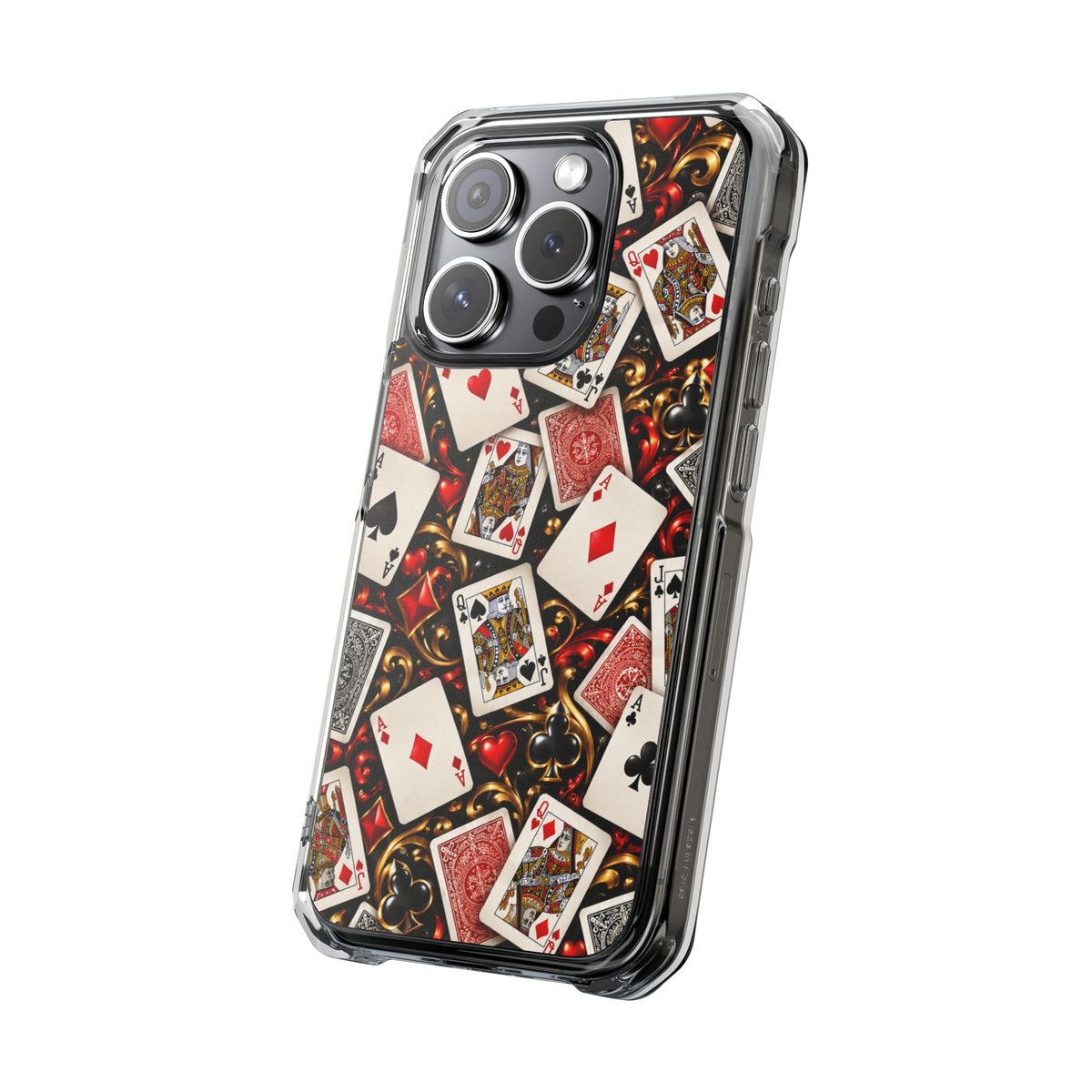 Royal Playing Cards | Red, Black & Gold Casino MagSafe® Impact Case for iPhone 14, 15, 16 & 17 MI MI