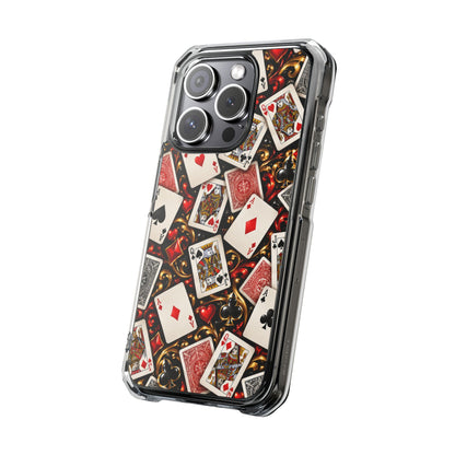 Royal Playing Cards | Red, Black & Gold Casino MagSafe® Impact Case for iPhone 14, 15, 16 & 17 MI MI
