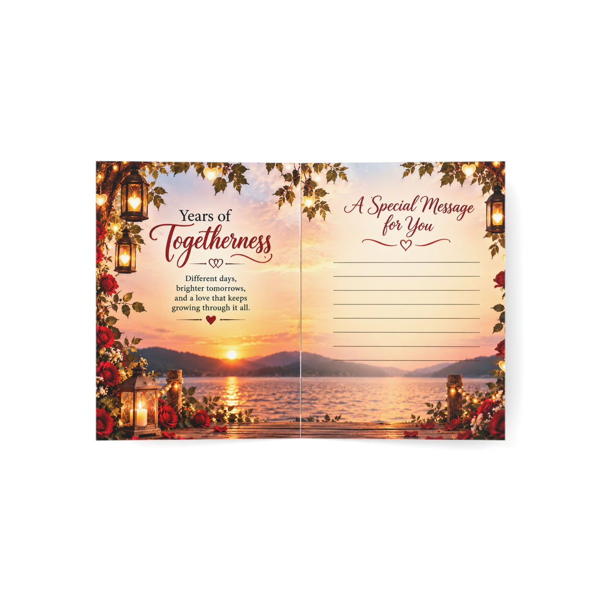 Years of Togetherness Romantic Anniversary Greeting Card