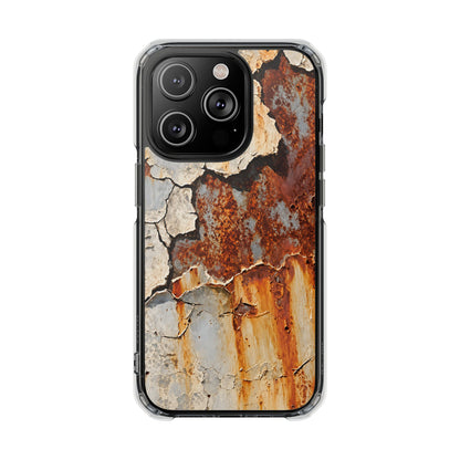 Rustic Rust & Cracked Paint | Industrial Texture MagSafe® Impact Case for iPhone 14, 15, 16 & 17