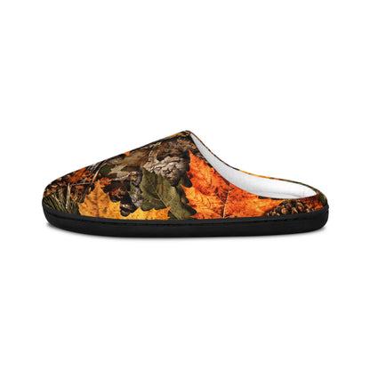 Men’s Indoor Slippers – Autumn Camouflage Fall Leaves