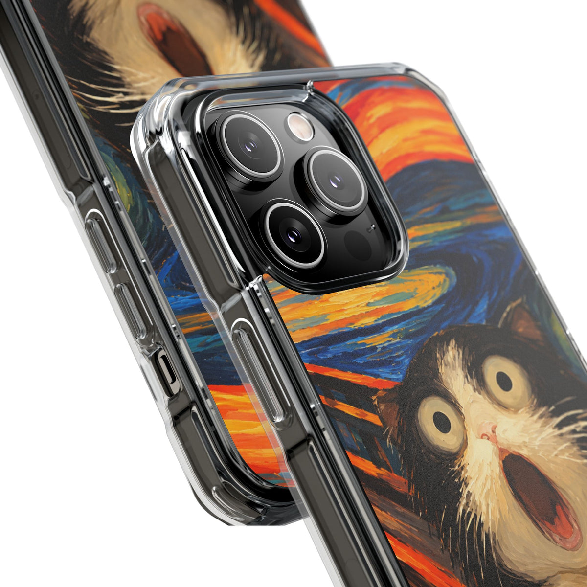 Screaming Cat Sunset | Funny Artistic MagSafe® Impact Case for iPhone 14, 15, 16 & 17