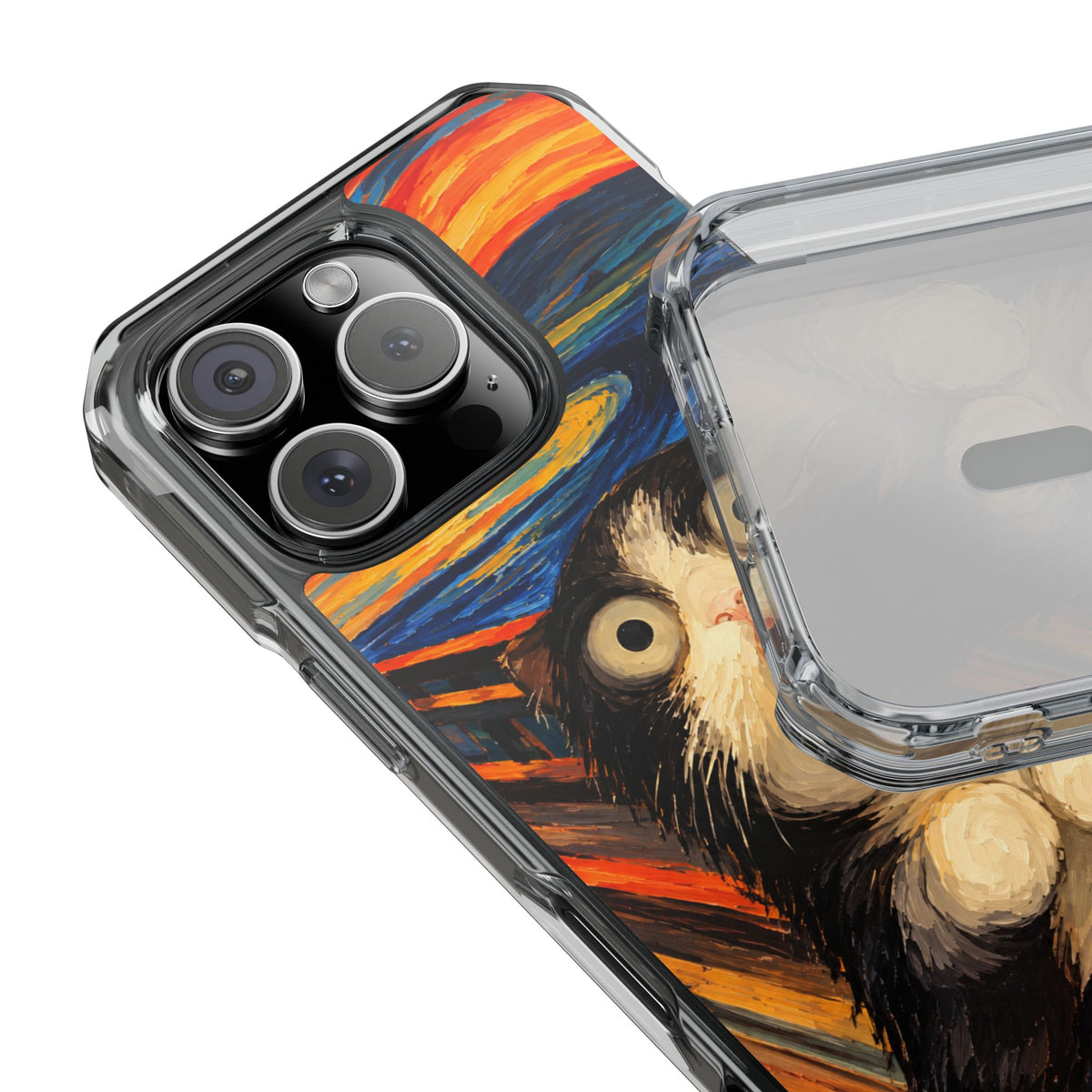 Screaming Cat Sunset | Funny Artistic MagSafe® Impact Case for iPhone 14, 15, 16 & 17