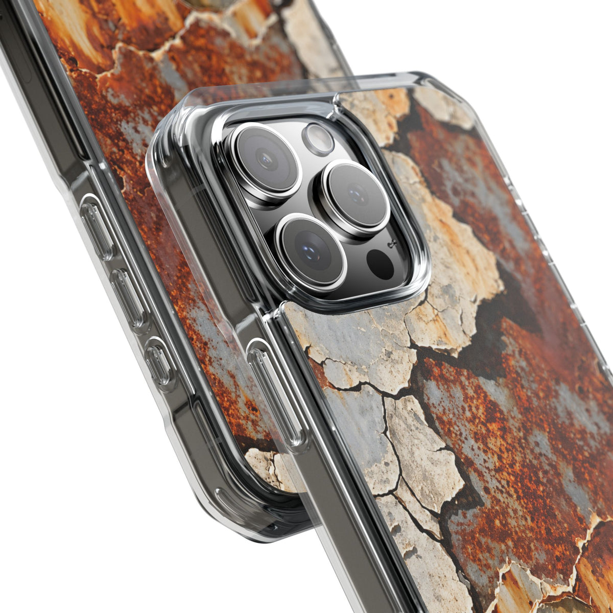 Rustic Rust & Cracked Paint | Industrial Texture MagSafe® Impact Case for iPhone 14, 15, 16 & 17