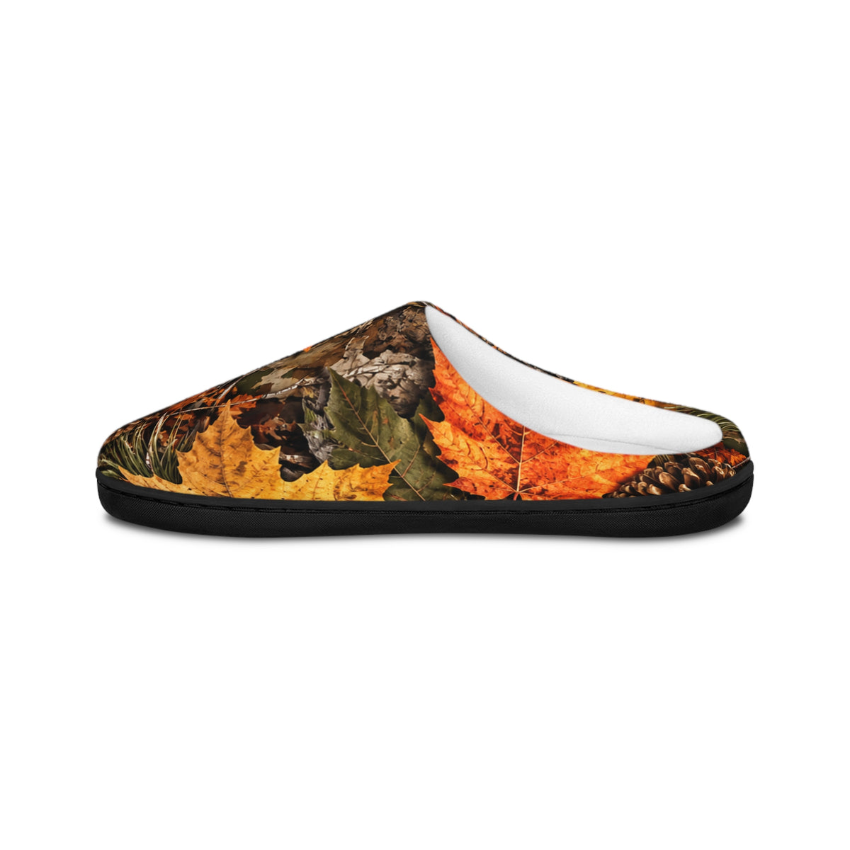 Men’s Indoor Slippers – Autumn Camouflage Fall Leaves